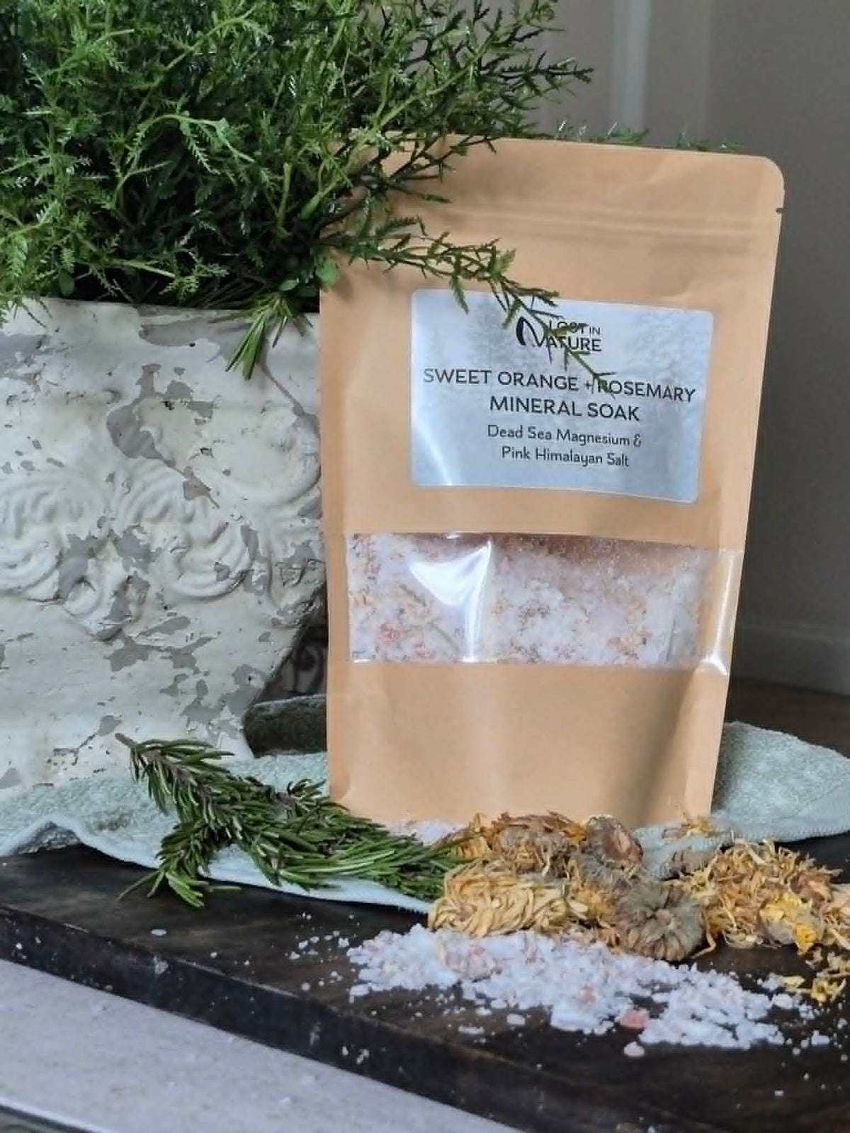 Sweet Orange + Rosemary Mineral Soak